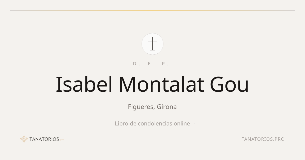 Memorial de Isabel Montalat Gou