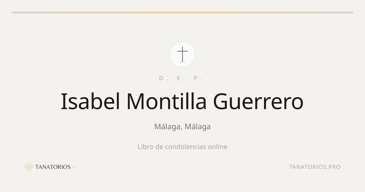 Memorial de Isabel Montilla Guerrero