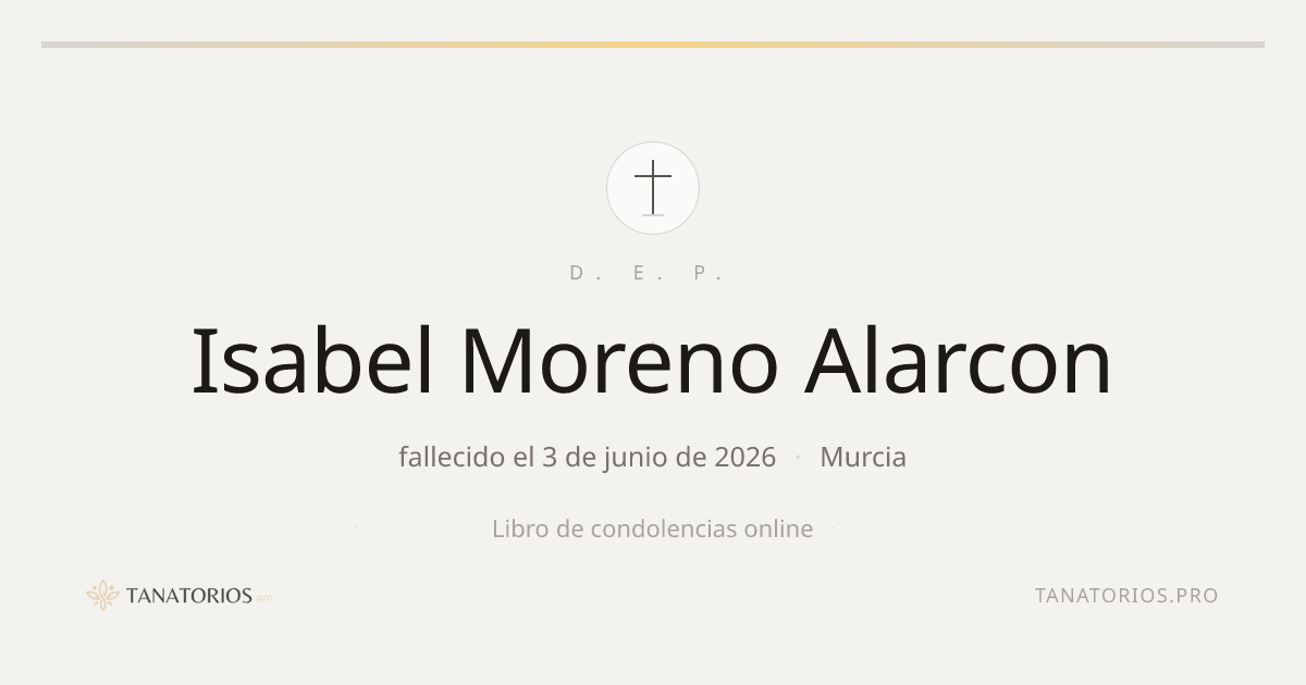 Memorial de Isabel Moreno Alarcon