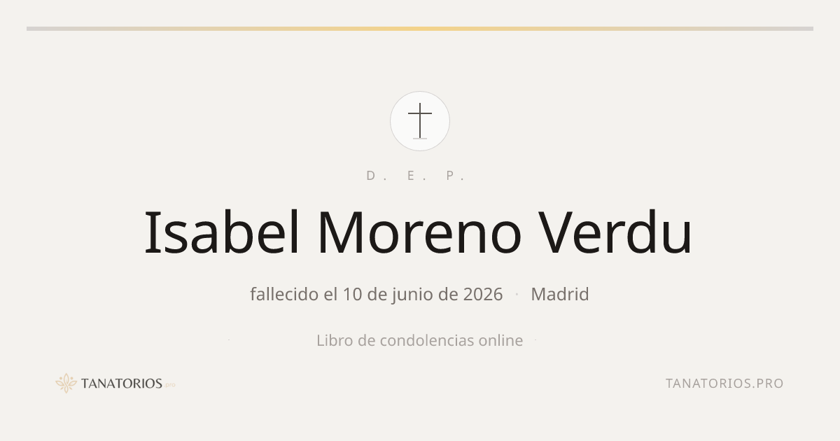 Memorial de Isabel Moreno Verdu