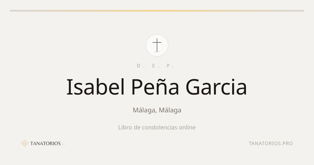 Memorial de Isabel Peña Garcia