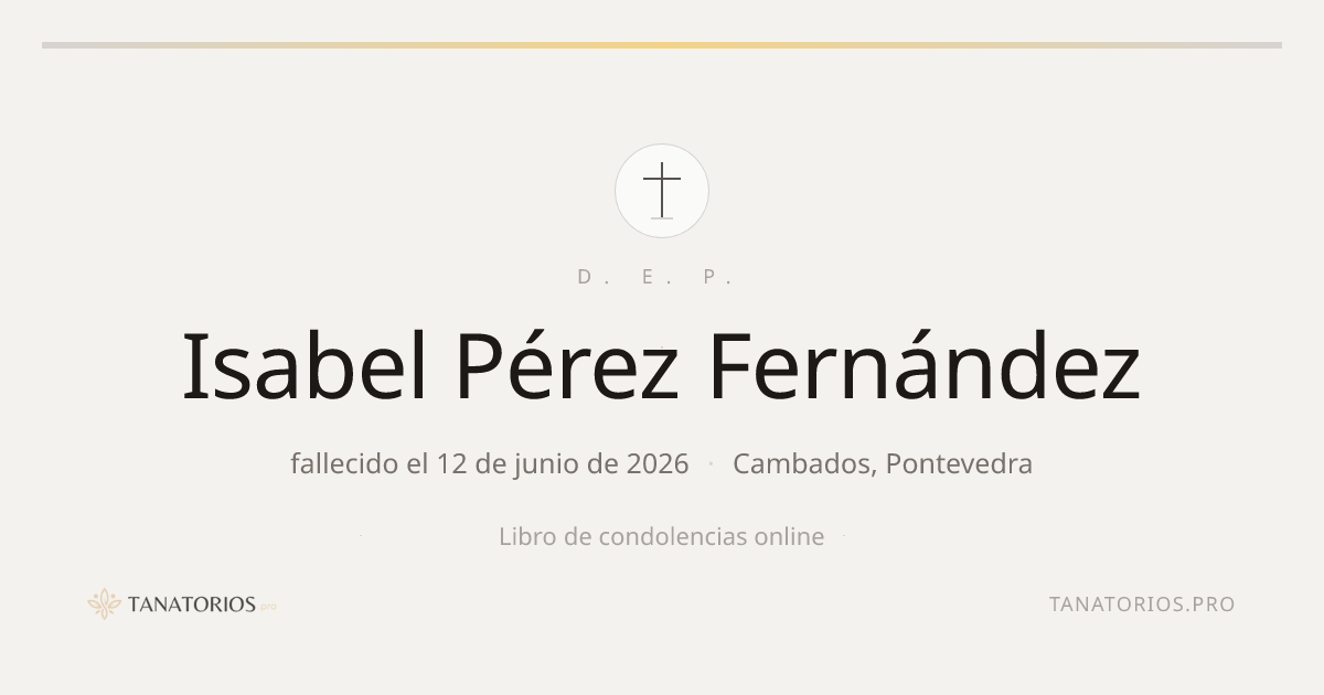 Memorial de Isabel Pérez Fernández