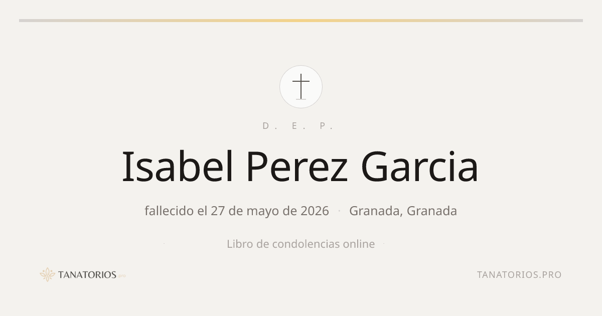 Memorial de Isabel Perez Garcia