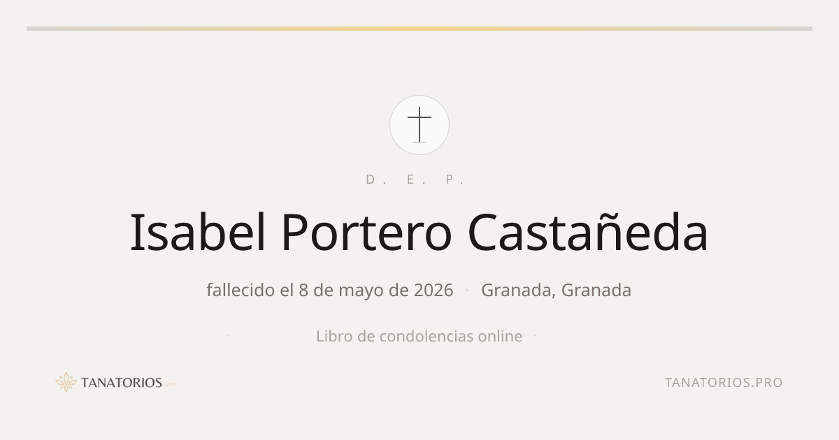 Memorial de Isabel Portero Castañeda