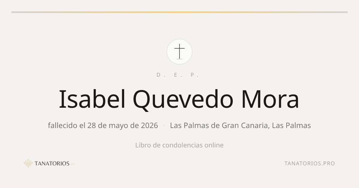 Memorial de Isabel Quevedo Mora