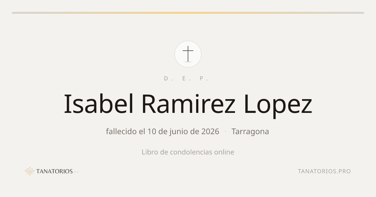 Memorial de Isabel Ramirez Lopez