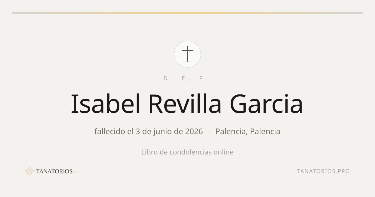 Memorial de Isabel Revilla Garcia