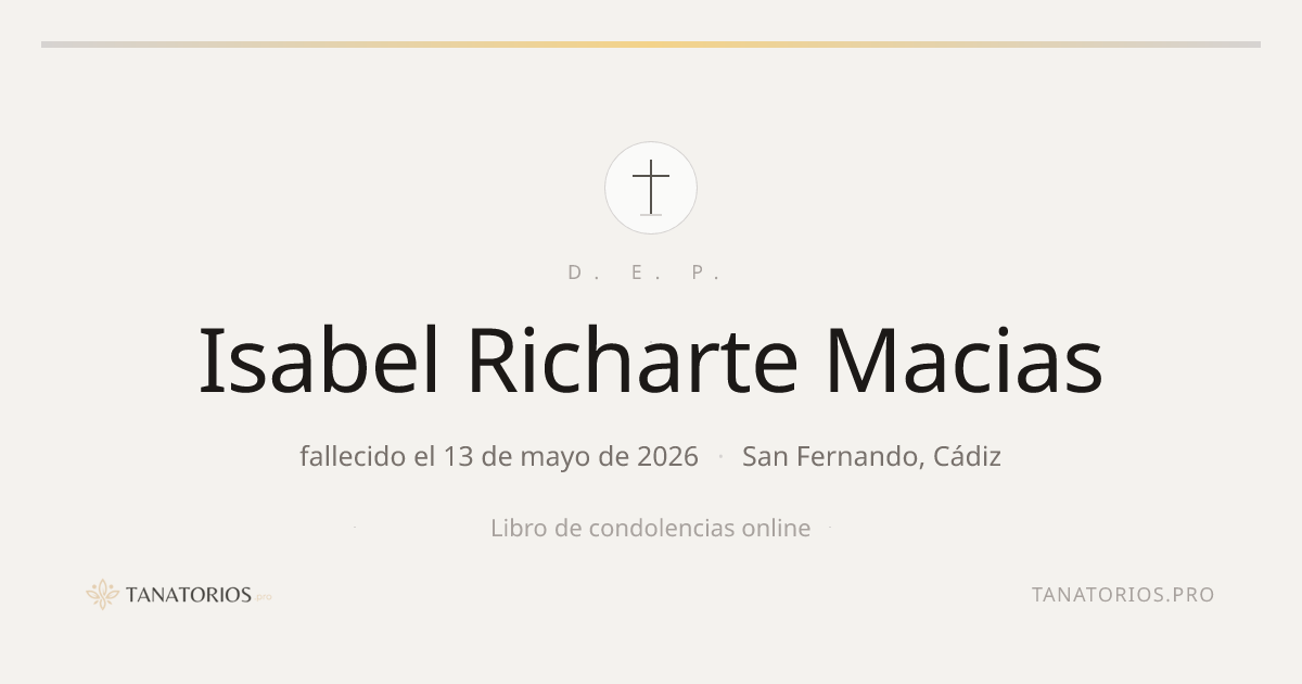 Memorial de Isabel Richarte Macias