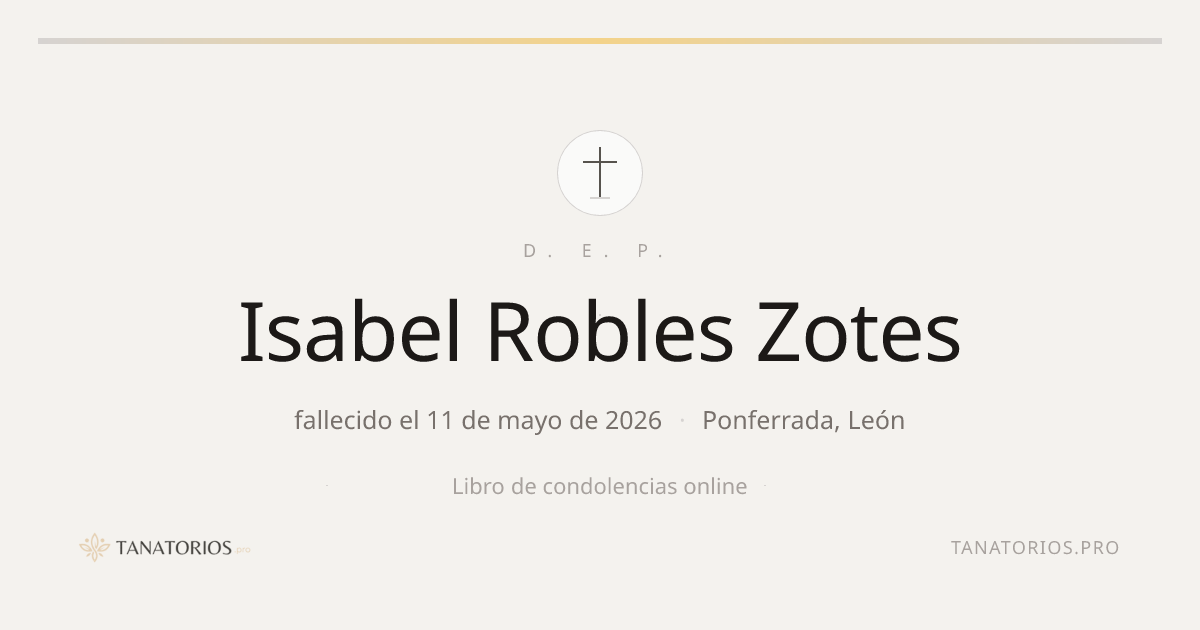 Memorial de Isabel Robles Zotes