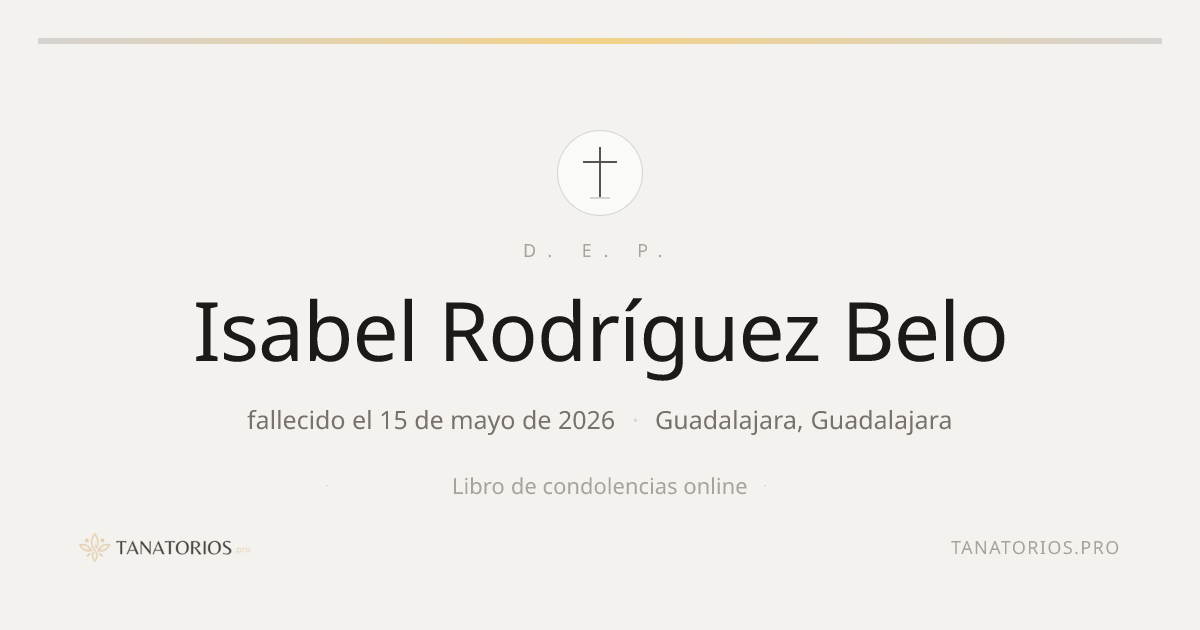 Memorial de Isabel Rodríguez Belo