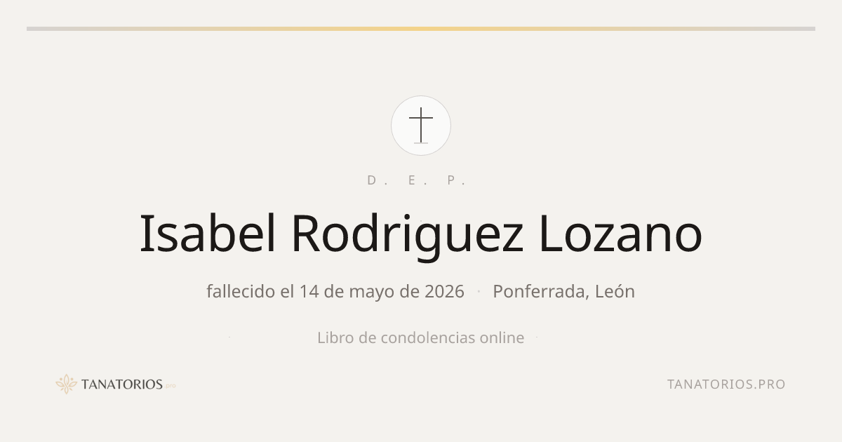 Memorial de Isabel Rodriguez Lozano