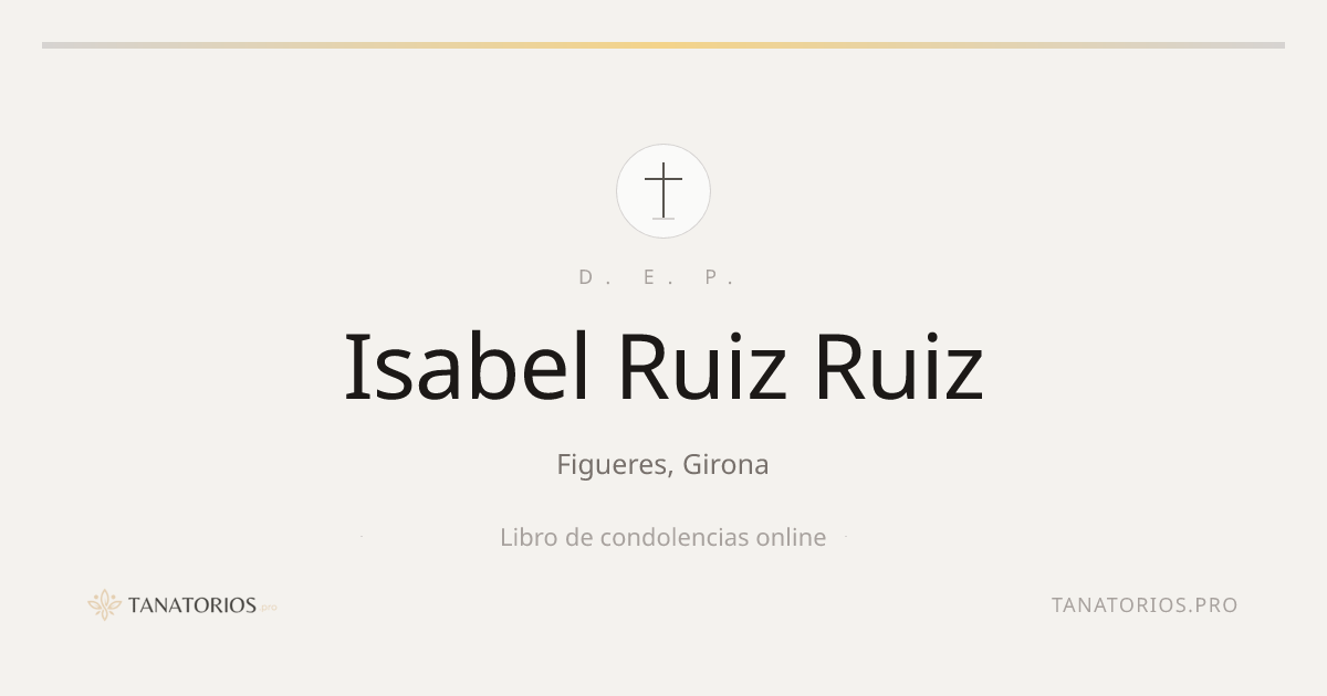 Memorial de Isabel Ruiz Ruiz