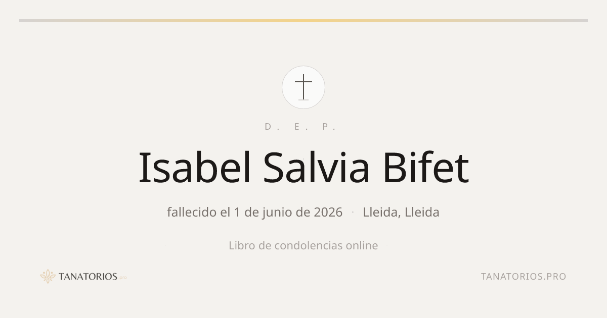 Memorial de Isabel Salvia Bifet