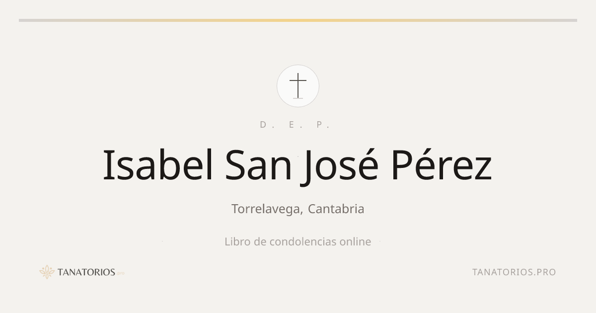 Memorial de Isabel San José Pérez