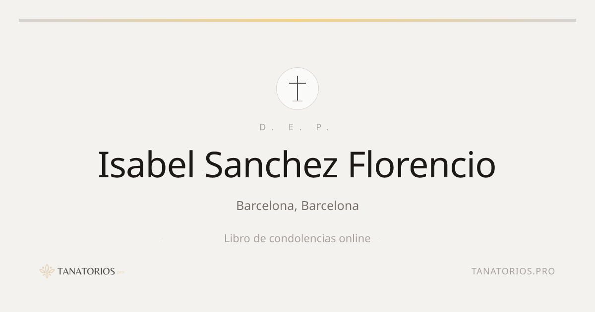 Memorial de Isabel Sanchez Florencio