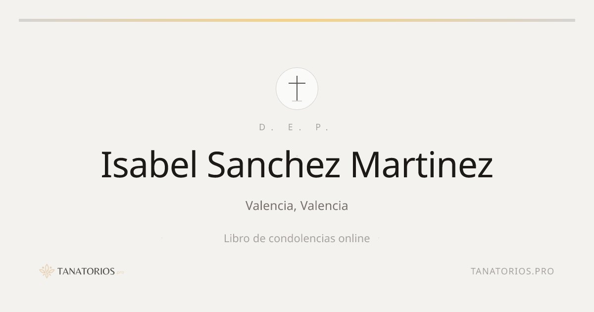 Memorial de Isabel Sanchez Martinez