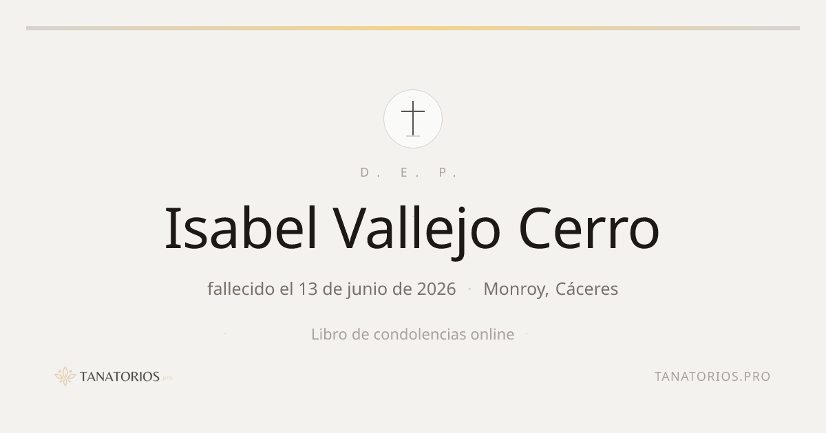 Memorial de Isabel Vallejo Cerro