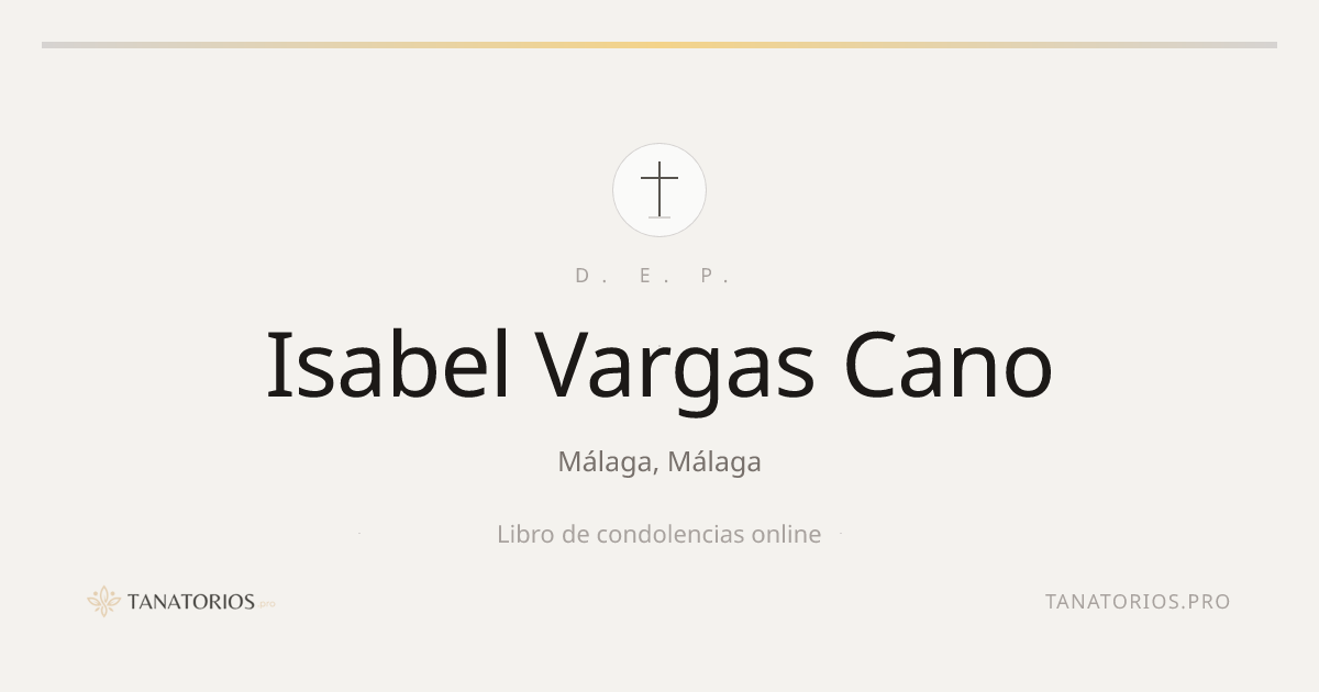 Memorial de Isabel Vargas Cano