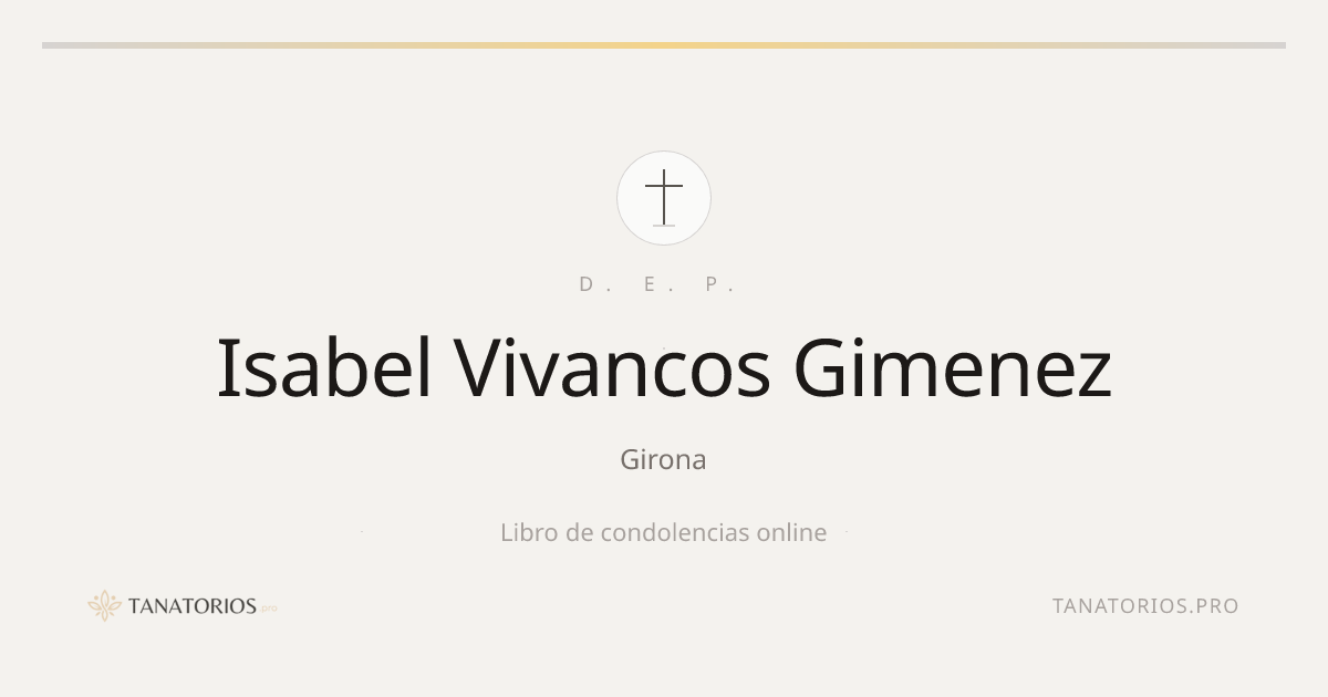 Memorial de Isabel Vivancos Gimenez