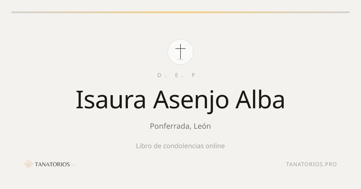 Memorial de Isaura Asenjo Alba