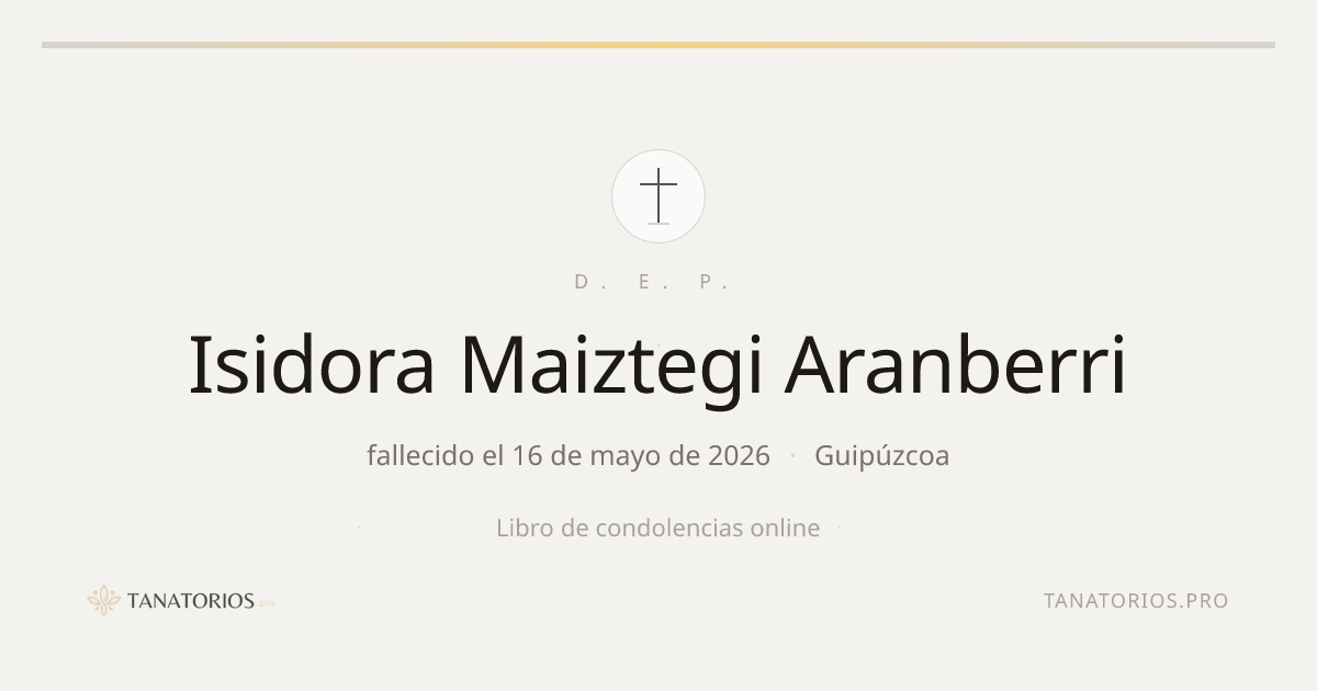 Memorial de Isidora Maiztegi Aranberri