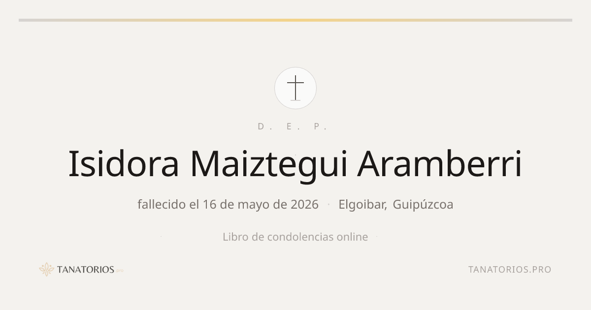 Memorial de Isidora Maiztegui Aramberri