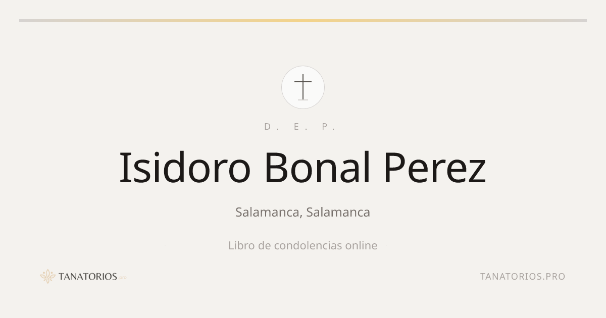 Memorial de Isidoro Bonal Perez