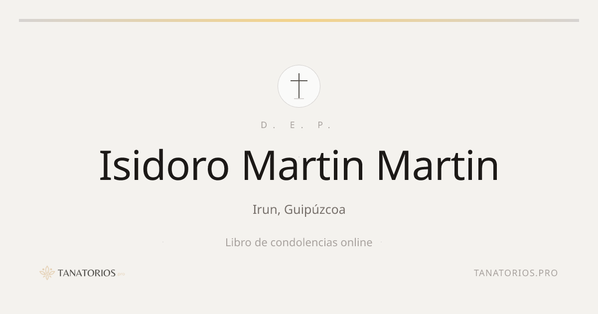 Memorial de Isidoro Martin Martin