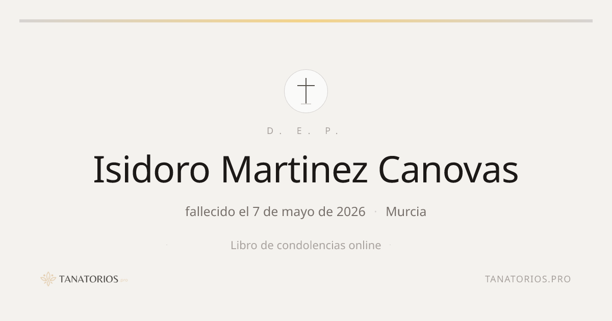 Memorial de Isidoro Martinez Canovas