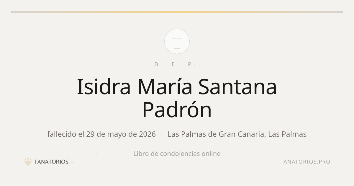 Memorial de Isidra María Santana Padrón