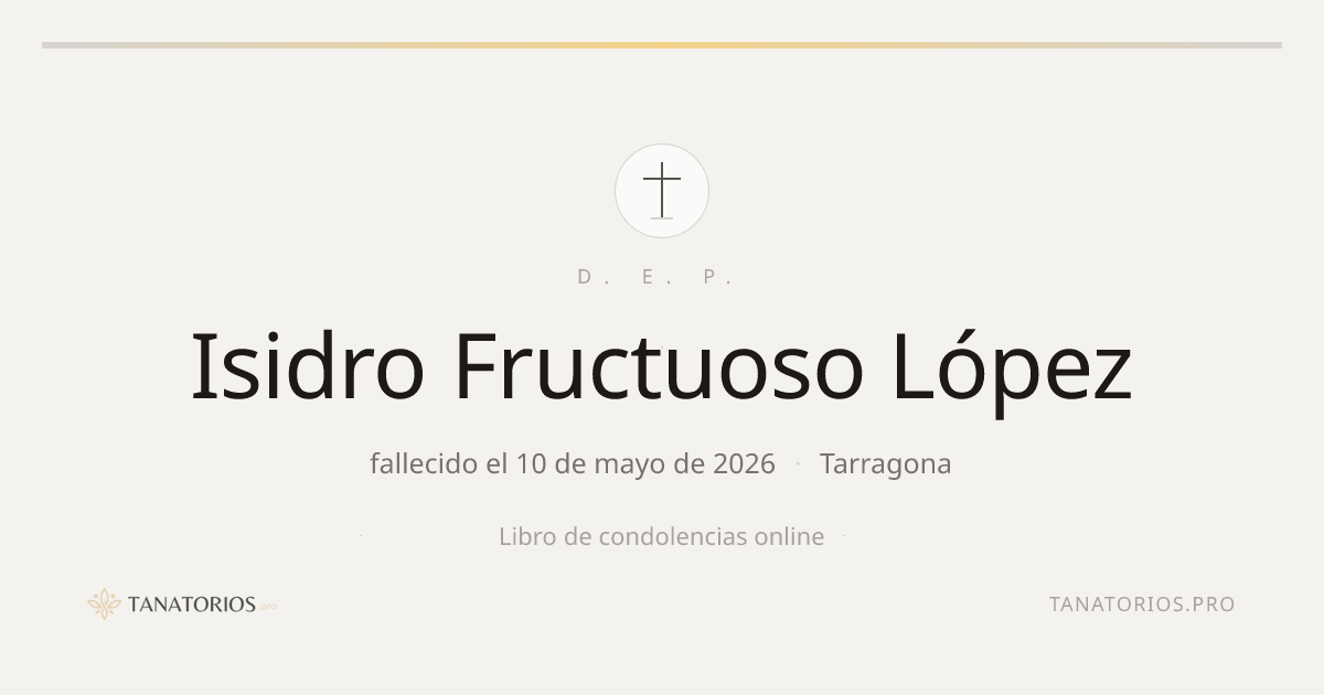 Memorial de Isidro Fructuoso López