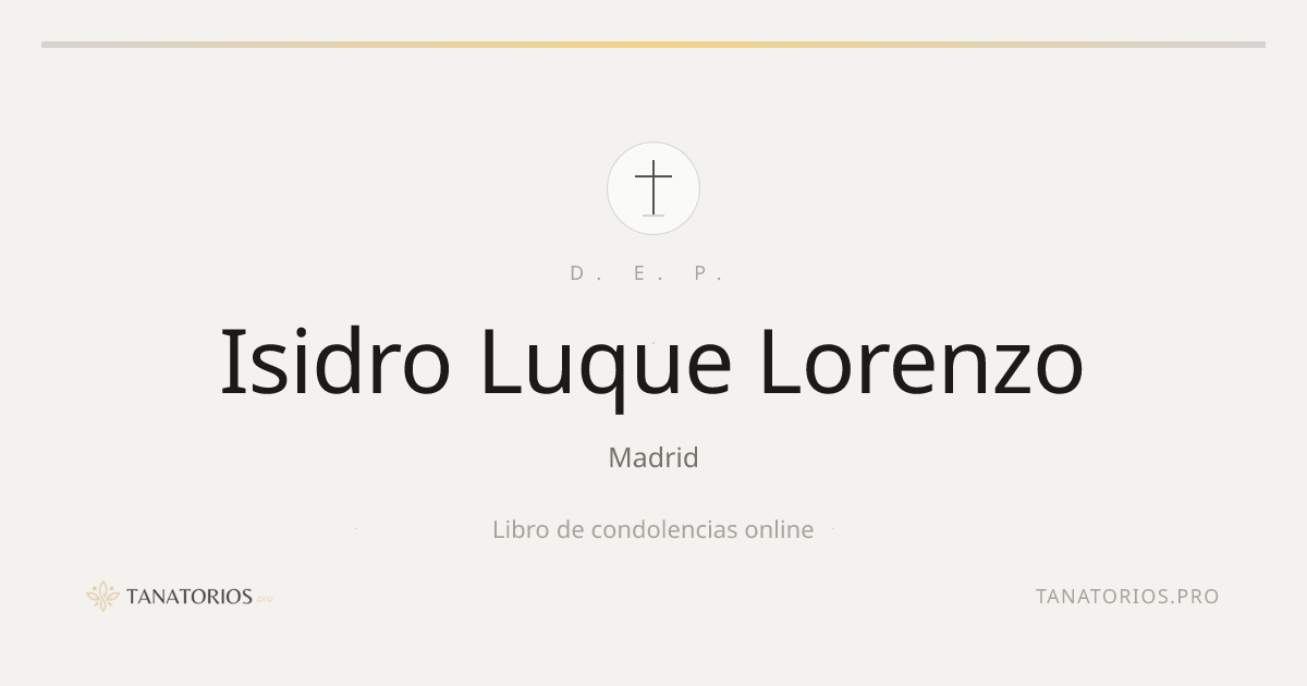 Memorial de Isidro Luque Lorenzo