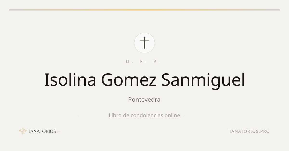 Memorial de Isolina Gomez Sanmiguel