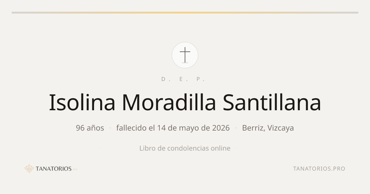 Memorial de Isolina Moradilla Santillana