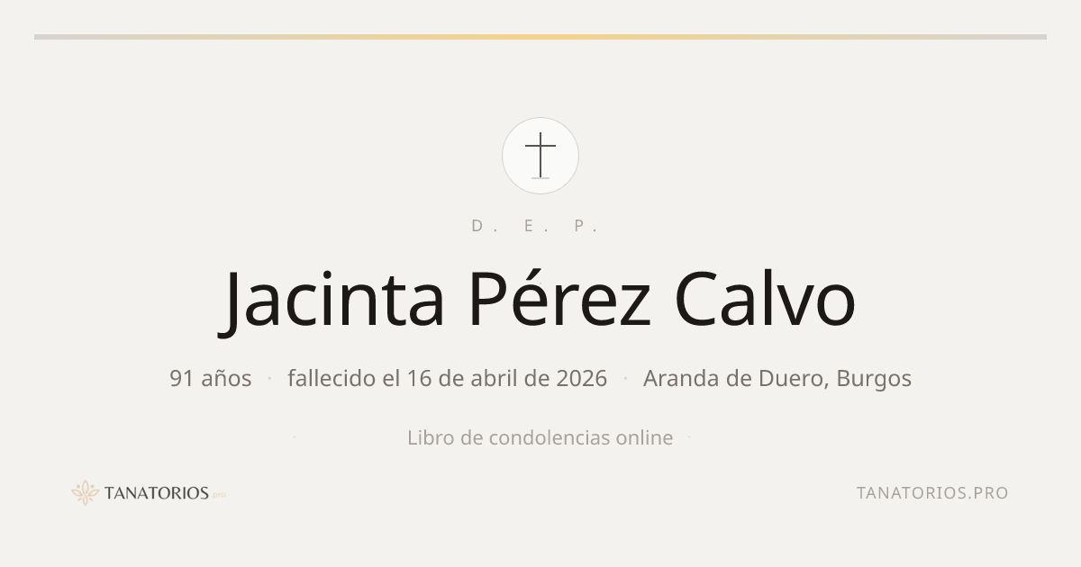 Memorial de Jacinta Pérez Calvo