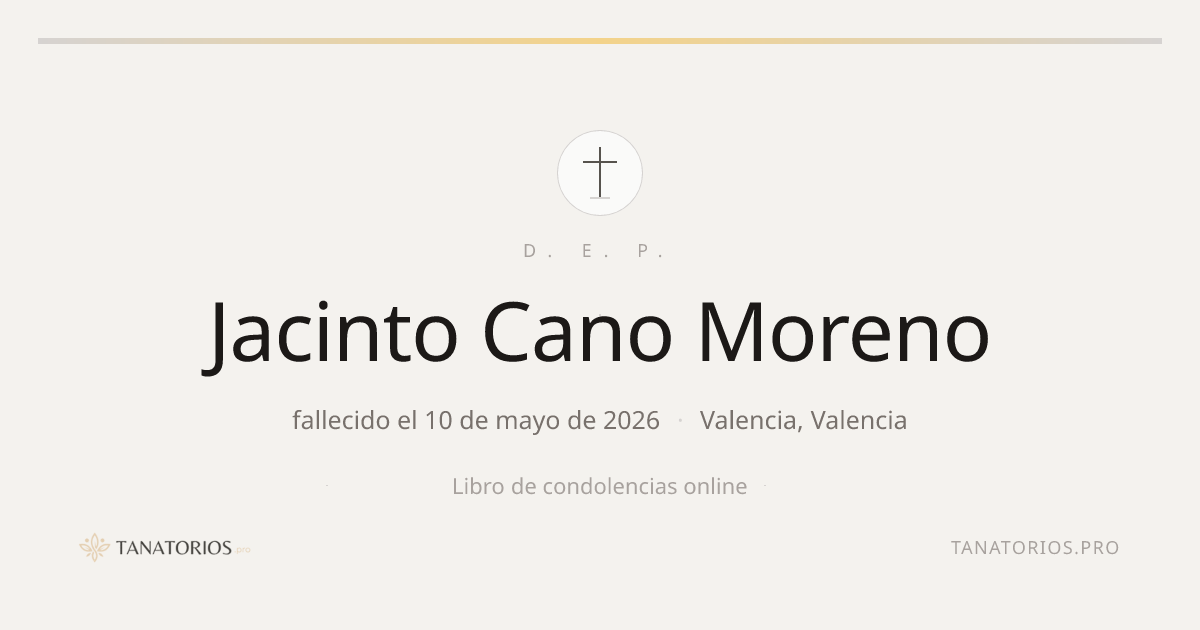 Memorial de Jacinto Cano Moreno