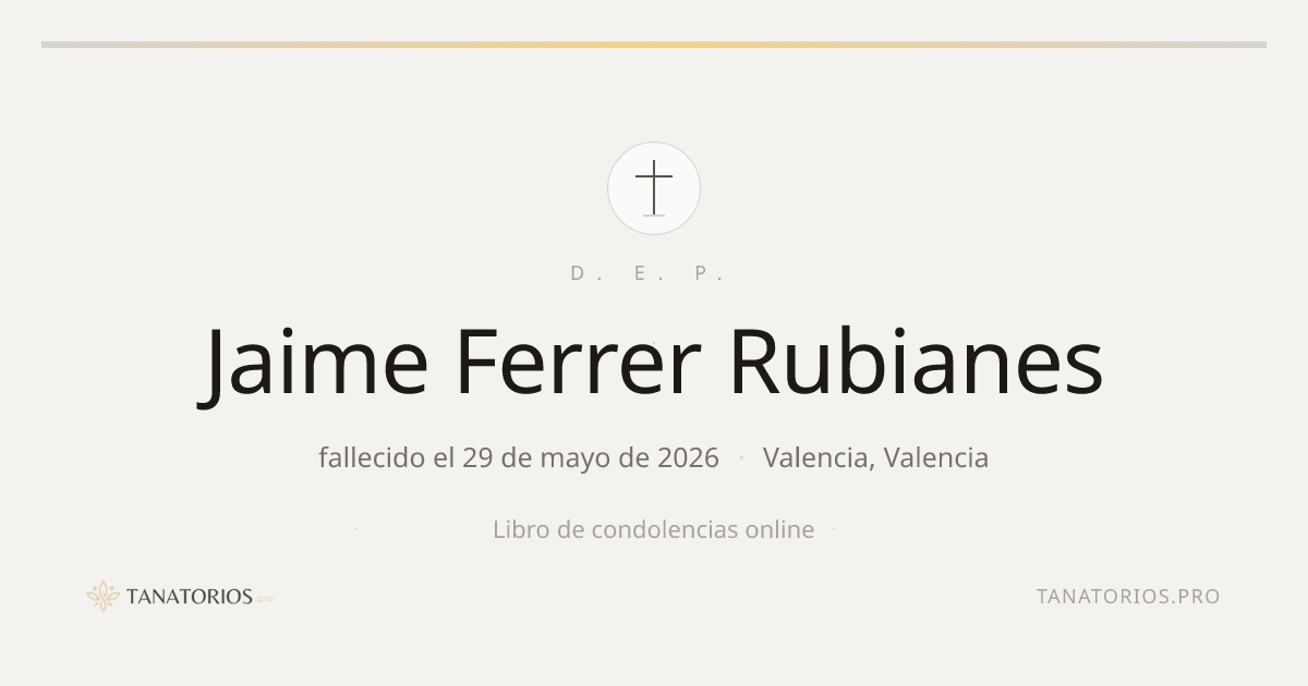 Memorial de Jaime Ferrer Rubianes