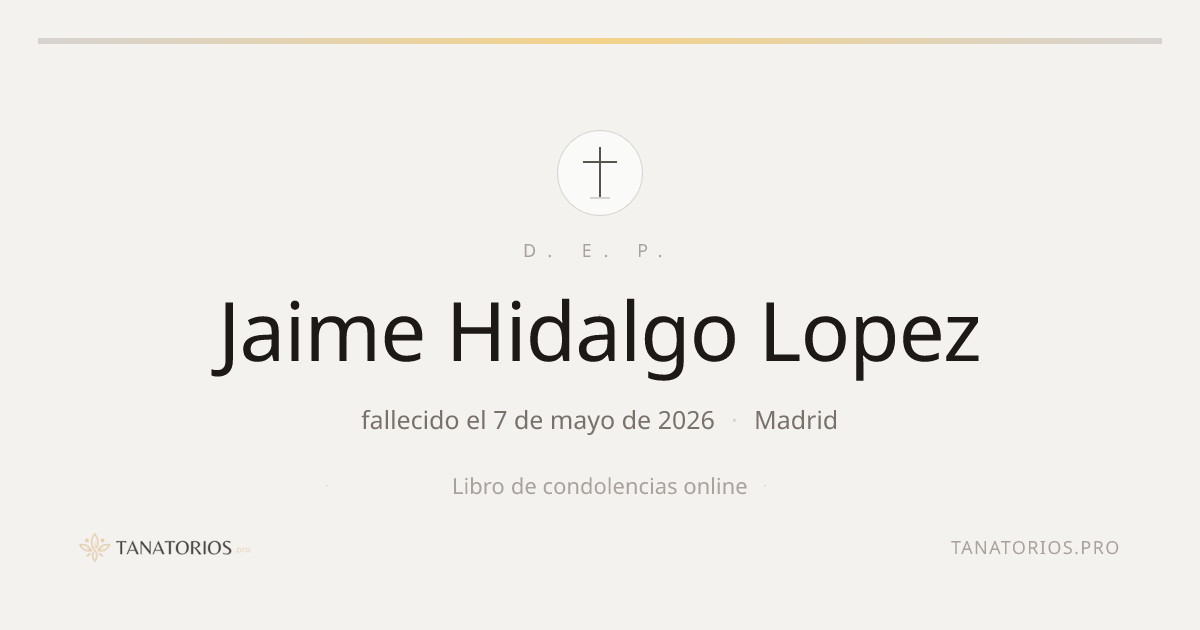 Memorial de Jaime Hidalgo Lopez