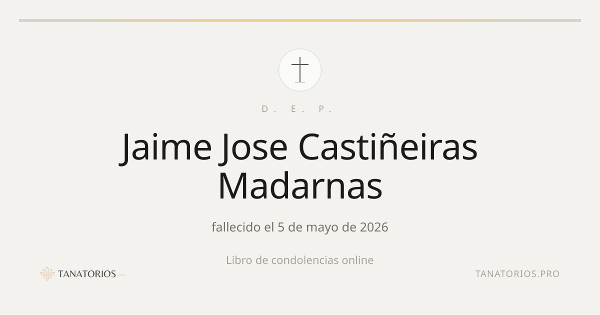Memorial de Jaime Jose Castiñeiras Madarnas