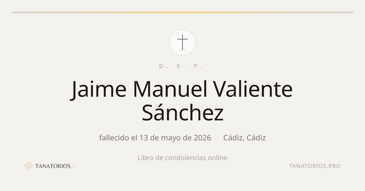Memorial de Jaime Manuel Valiente Sánchez