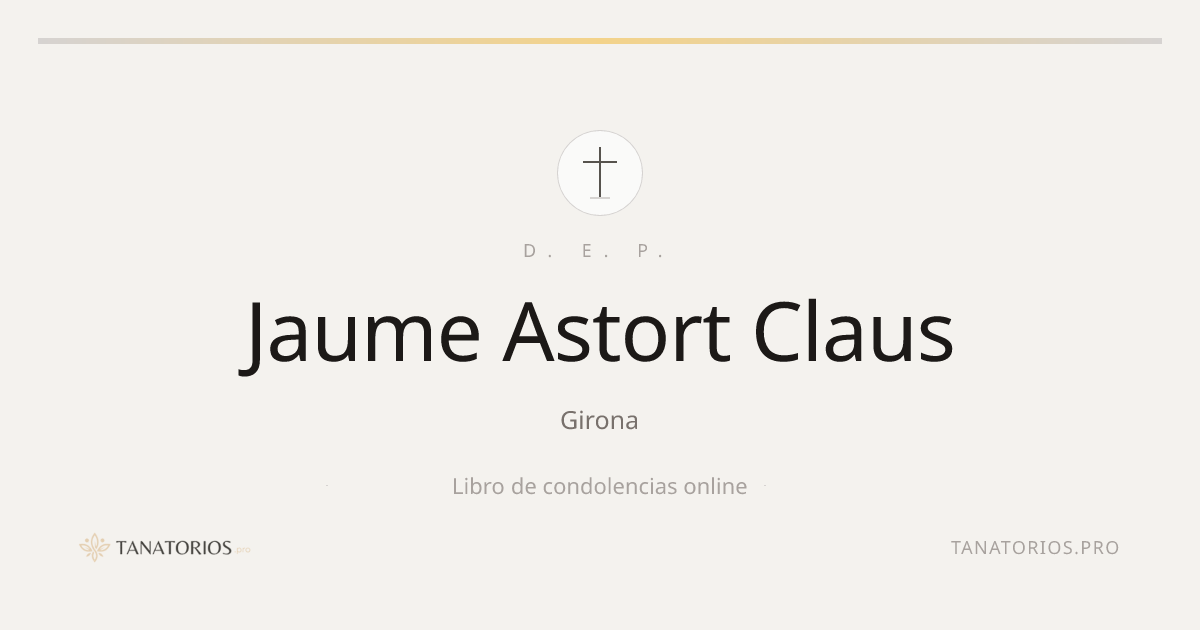 Memorial de Jaume Astort Claus