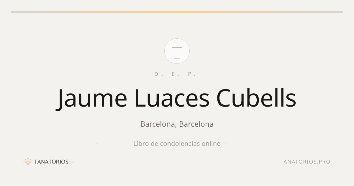 Memorial de Jaume Luaces Cubells