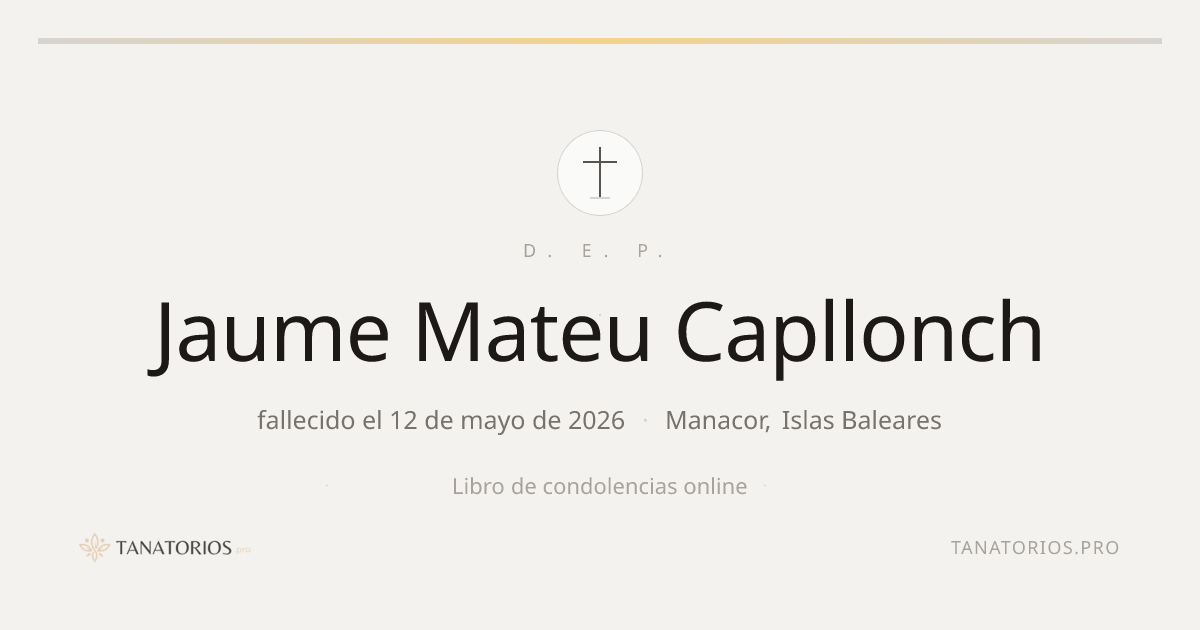 Memorial de Jaume Mateu Capllonch
