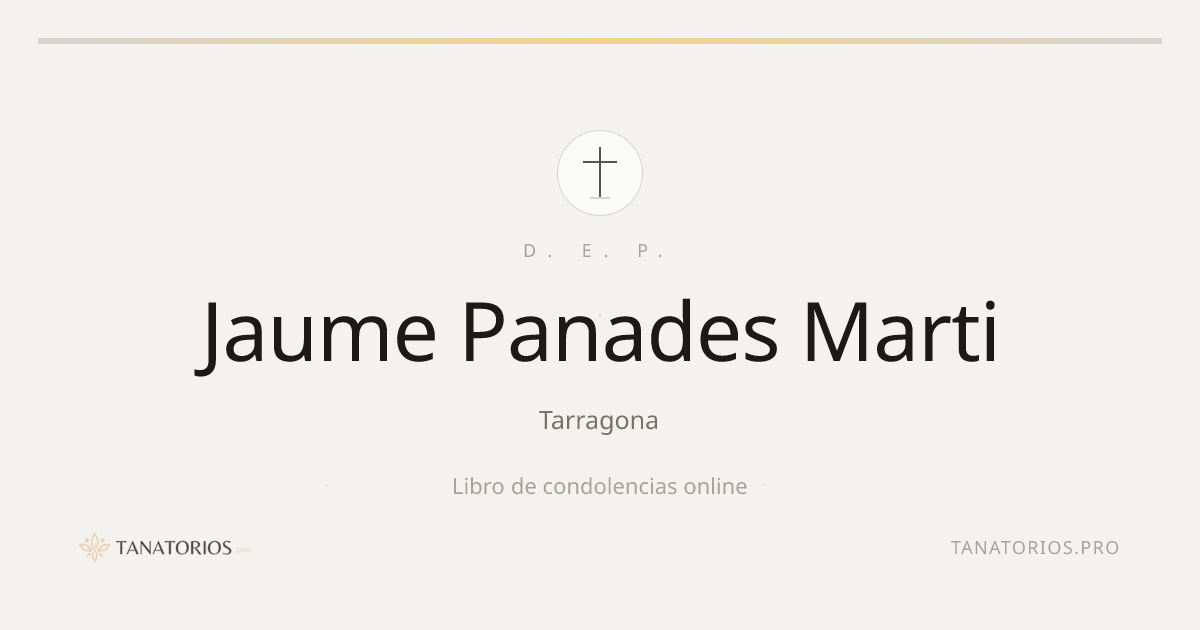Memorial de Jaume Panades Marti