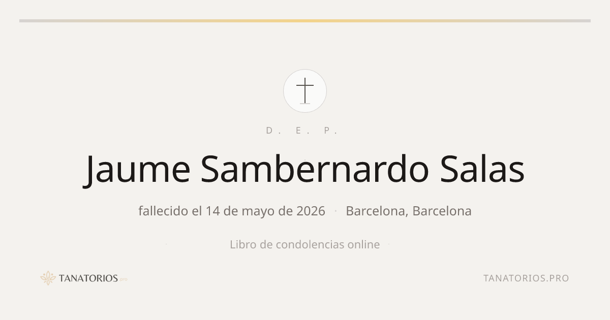 Memorial de Jaume Sambernardo Salas