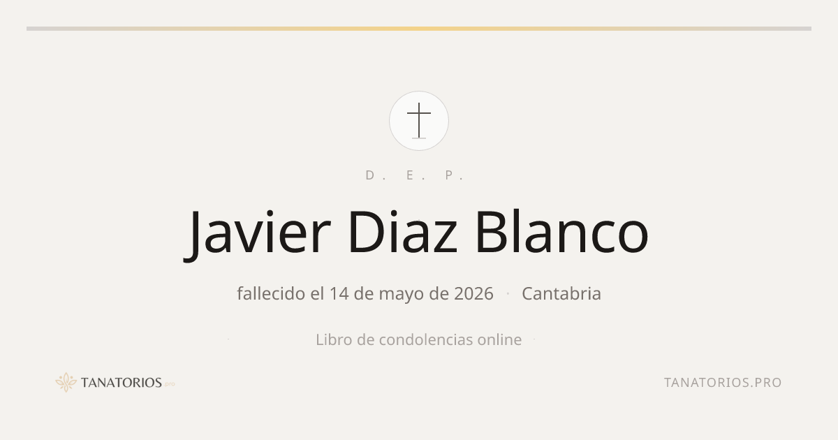 Memorial de Javier Diaz Blanco