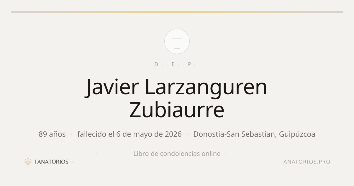 Memorial de Javier Larzanguren Zubiaurre
