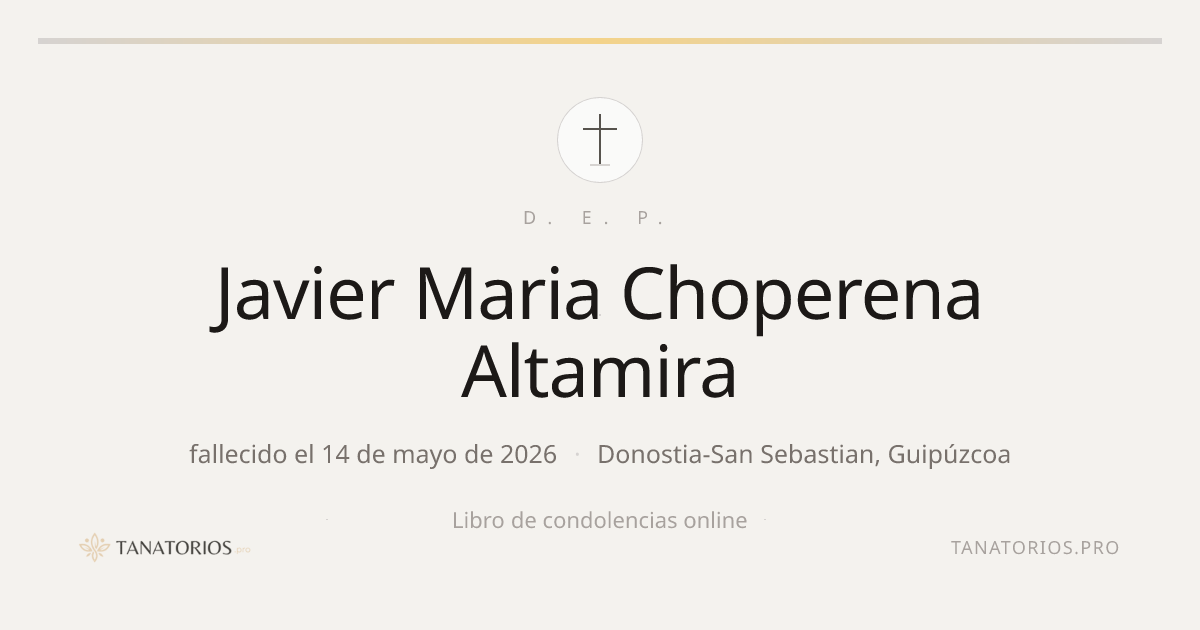 Memorial de Javier Maria Choperena Altamira