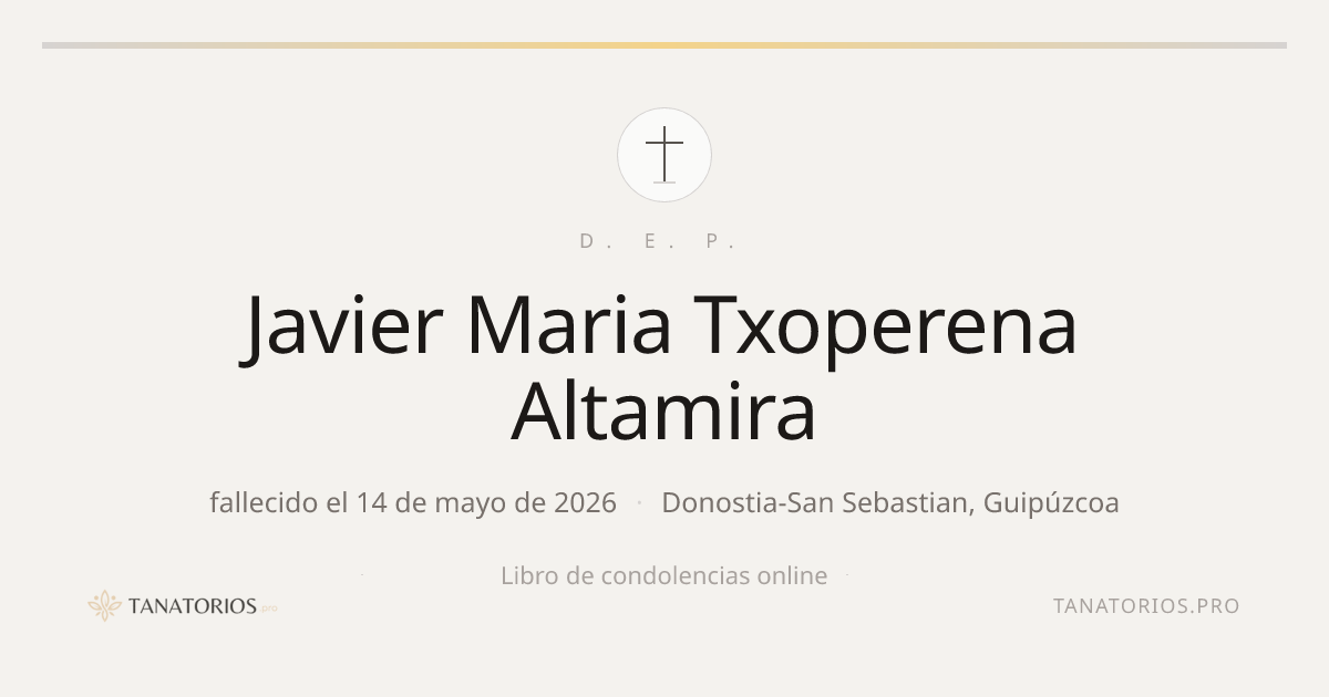 Memorial de Javier Maria Txoperena Altamira