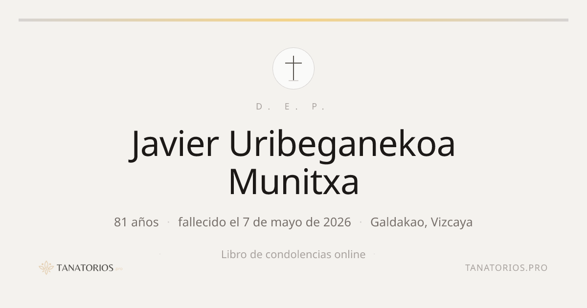 Memorial de Javier Uribeganekoa Munitxa